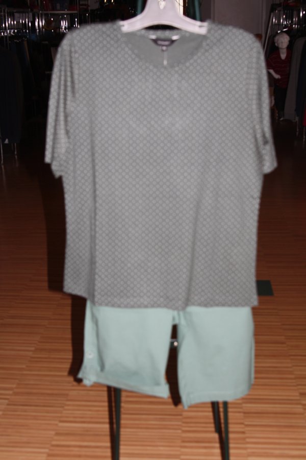 Damen  Komfort RH-Shirt 1/2 multicolor, koralle/weiß,Marine/weißt,Thymian/weiß, Krempelshort, navy,thymia