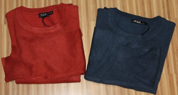 Herren RH- Pullover 1/1,multicolor, Jeans und Terra
