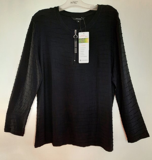 Damen- Shirt  Bamboo, schwarz, H-2023