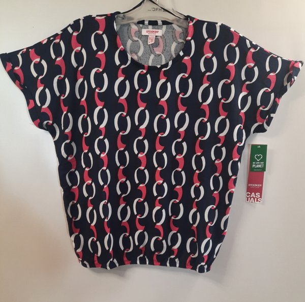 Damen RH-Shirt Carly 1/2 , abstract chain