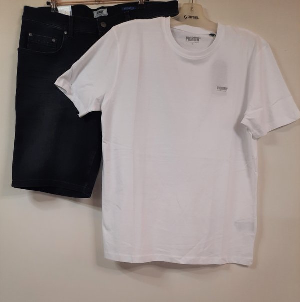 Pioneer Herren-1/2-Shirt, regular fit, weiß