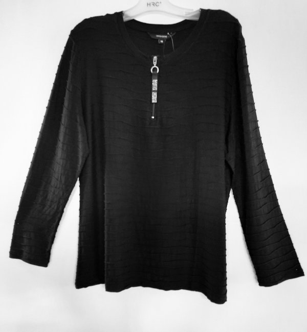 Navigatione Damen- Shirt  Bamboo, schwarz, H-2023
