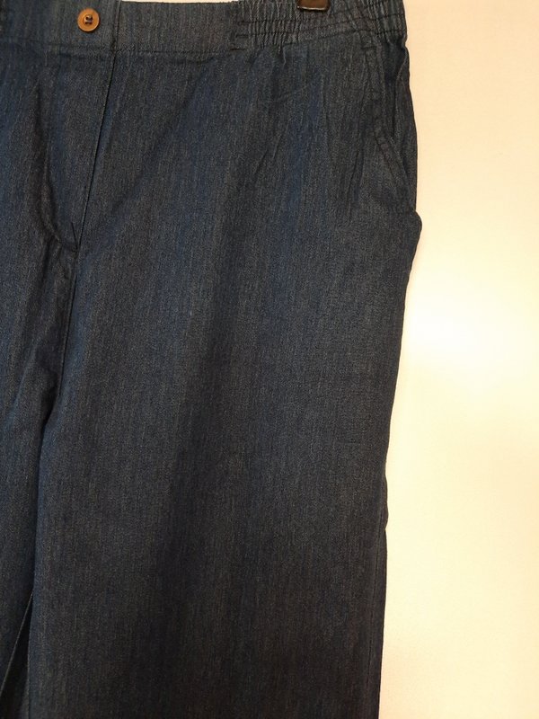 Navigatione modische Damen Jeans Bella ,modischer Gummizug,mit seitlichen Taschen dunkelblau