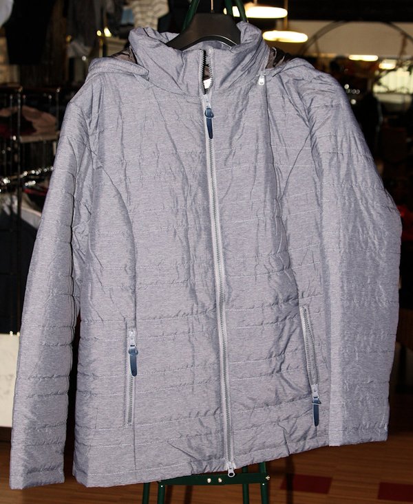 Damen Winter-Jacke mit abnehmbarer Kapuze und Stehkragen ,marine