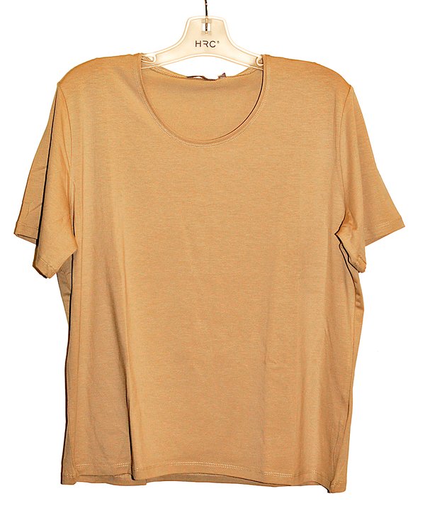 Damen  Komfort RH-Shirt 1/2 , beige Uni.